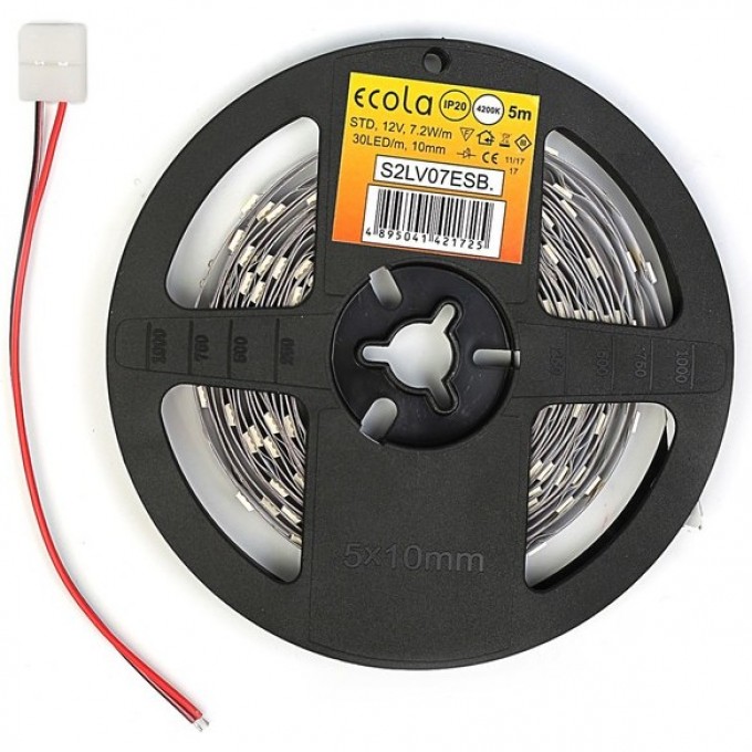 Однотонная светодиодная лента ECOLA LED STRIP STD на катушке 5м S2DD05ESB Однотонная светодиодная лента ECOLA LED STRIP STD на катушке 5м S2DD05ESB