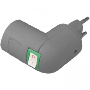 Переходник вилка-патрон ECOLA BASE APT7SSEAY E27 с выключателем, серебряный Переходник вилка-патрон ECOLA BASE APT7SSEAY E27 с выключателем, серебряный