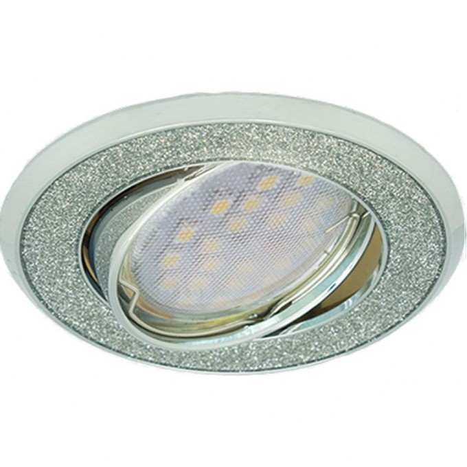 Светильник ECOLA MR16 DL39S GU5.3 встр. поворотный Круг под стеклом Серебряный блеск/Хром 26x94 FS1624EFY Светильник ECOLA MR16 DL39S GU5.3 встр. поворотный Круг под стеклом Серебряный блеск/Хром 26x94 FS1624EFY