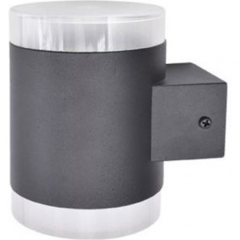 Светильник накладной ECOLA GX53 LED 8015A IP65 прозрачный Цилиндр малый металлический 2*GX53 черный 115x108x80