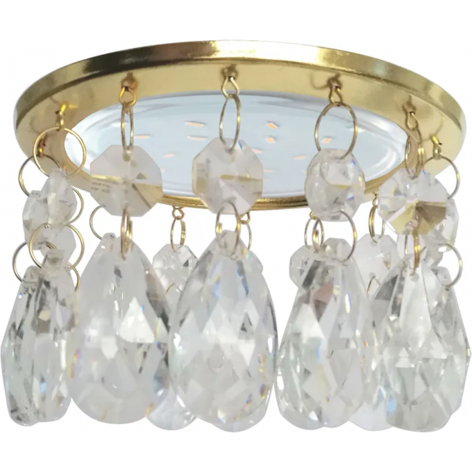Встраиваемый светильник ECOLA GX53 H4 5350 GLASS прозрачный, золото SE53RVECB Встраиваемый светильник ECOLA GX53 H4 5350 GLASS прозрачный, золото SE53RVECB