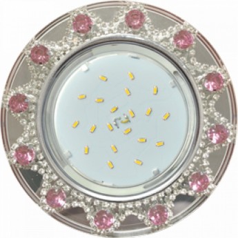 Встраиваемый светильник ECOLA GX53 H4 5360 GLASS FF53RNECB Корона (оправа хром)/фон зерк../центр.часть хром 52x123 Встраиваемый светильник ECOLA GX53 H4 5360 GLASS FF53RNECB Корона (оправа хром)/фон зерк../центр.часть хром 52x123