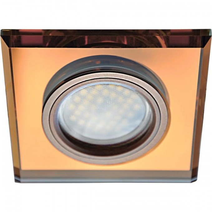 Встраиваемый светильник ECOLA MR16 DL1650 GU5.3 GLASS янтарь, черненая медь FA1651EFF Встраиваемый светильник ECOLA MR16 DL1650 GU5.3 GLASS янтарь, черненая медь FA1651EFF