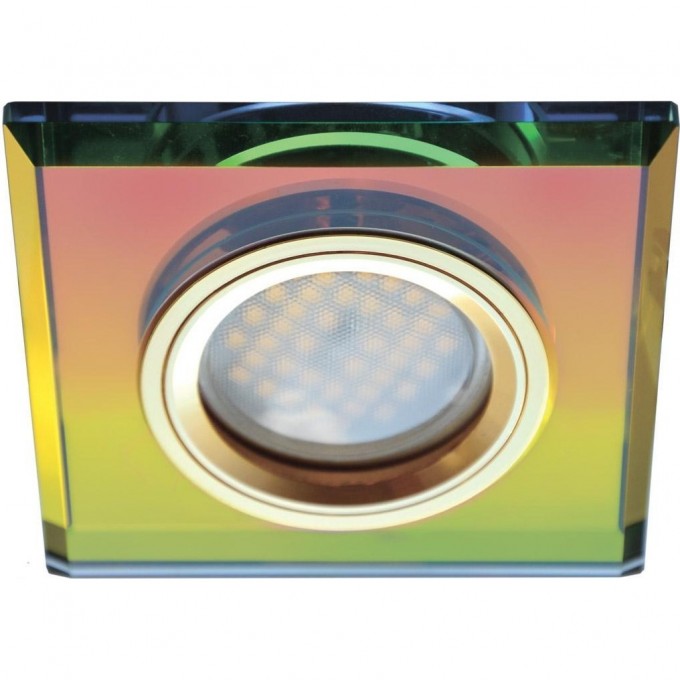Встраиваемый светильник ECOLA MR16 DL1651 GLASS мультиколор, золото FM1651EFF Встраиваемый светильник ECOLA MR16 DL1651 GLASS мультиколор, золото FM1651EFF